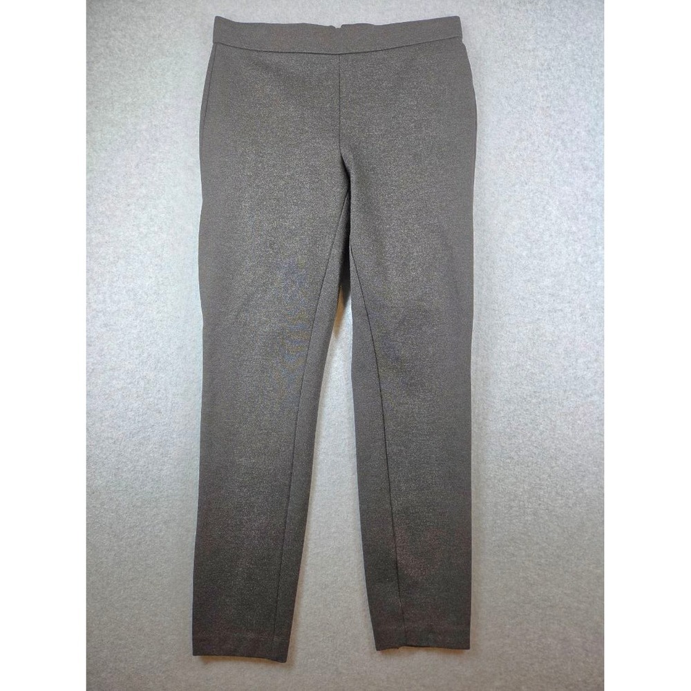 J.Crew Pixie Pants Womens Medium Gray Metallic Shimmer Ponte Knit Back Zip